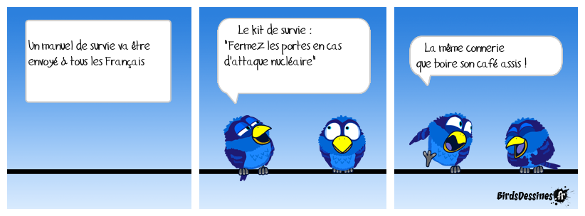 Pour nous rassurer un kit de survie distribué par Macron